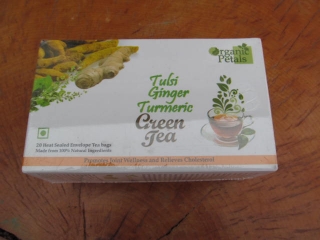 Zelený čaj TULSI + ZÁZVOR + KURKUMA
